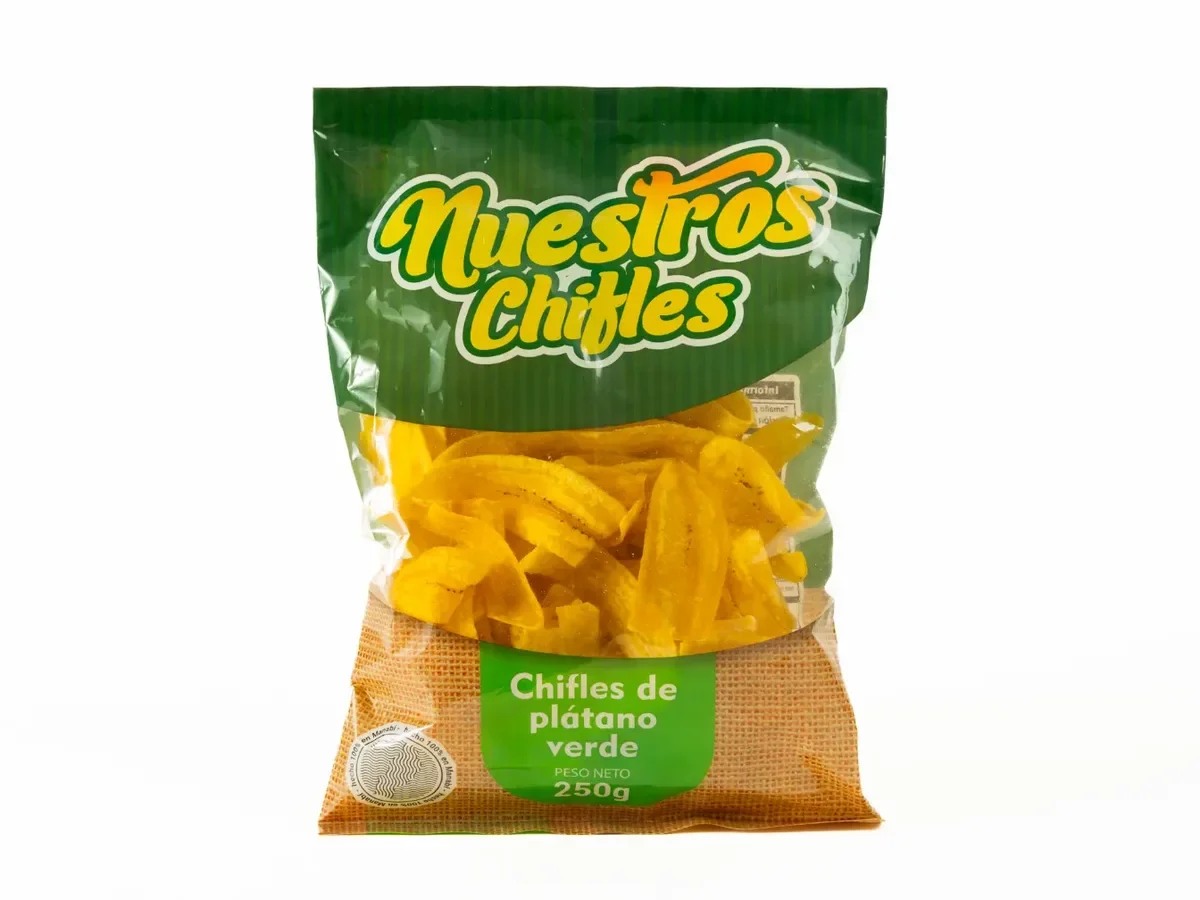 Chifles de Platano Verde Largo NUESTROS CHIFLES 250G - Snacks | Andes