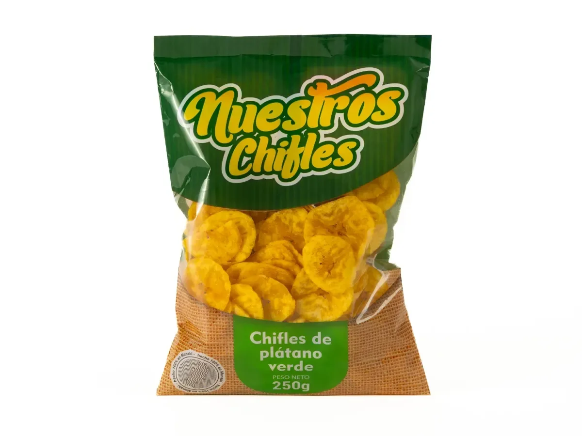 Chifles de Platano Verde Redondo NUESTROS CHIFLES 120G - Snacks | Andes